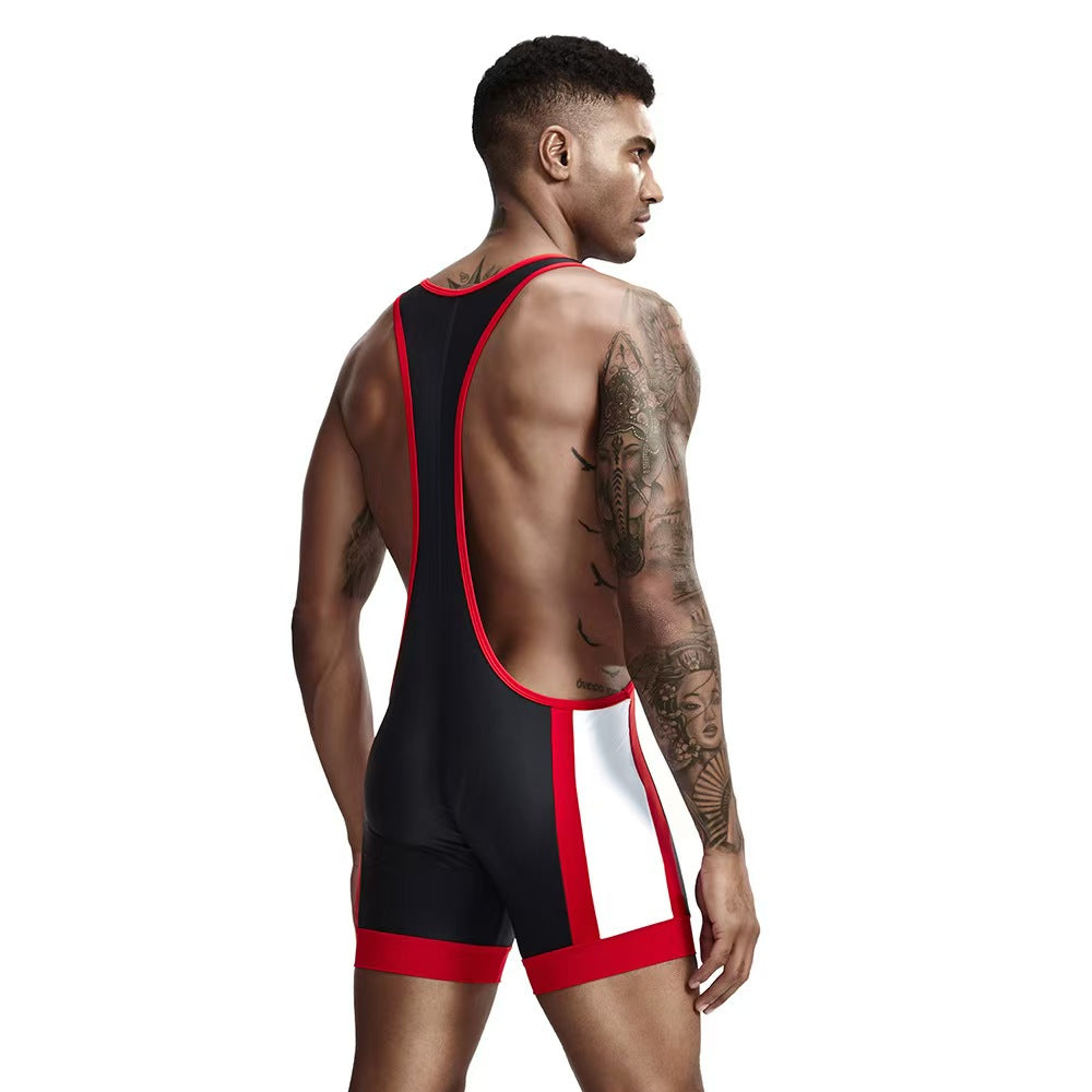 Uniforme Fetiche de Luchador – Estilo Wrestling (Tres Colores)