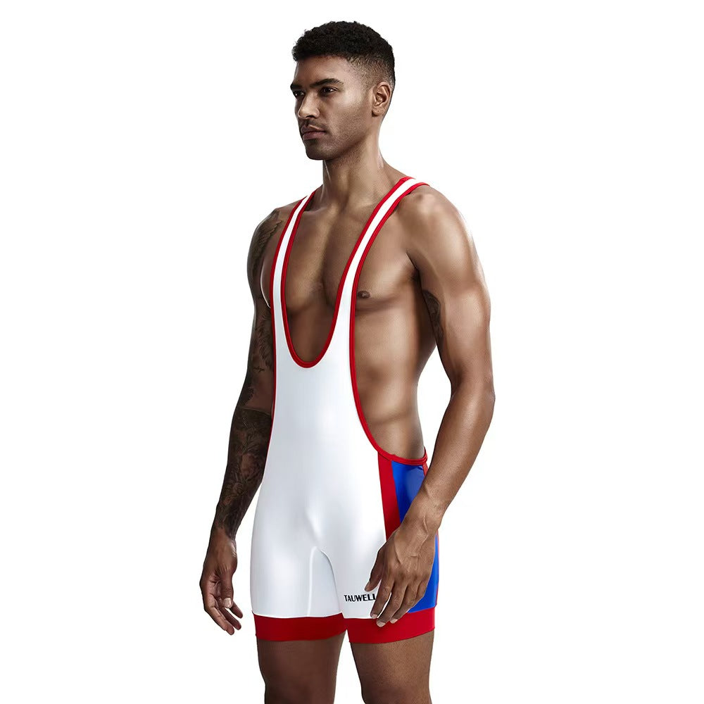 Uniforme Fetiche de Luchador – Estilo Wrestling (Tres Colores)