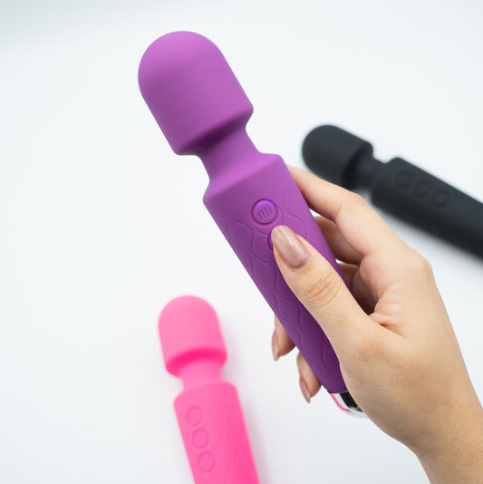 Vibrador Estilo Wand – Cabeza Redondeada, Carga Rápida, USB