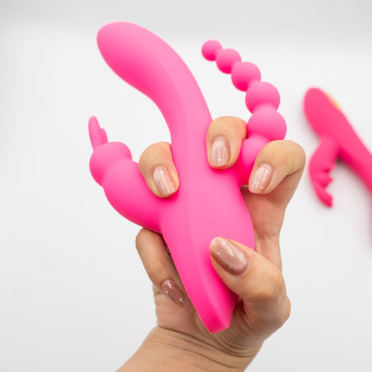 Vibrador con Succión y Triple Estimulación – 21 cm, Recargable USB