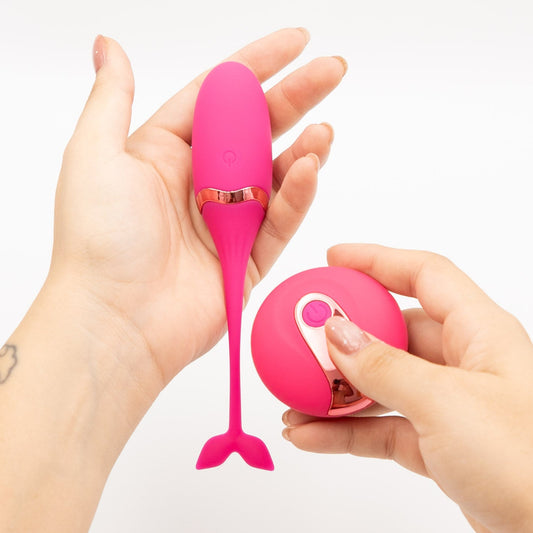 Vibrador de Punto G con Cola de Ballena – Control Remoto Inalámbrico (73x32mm)