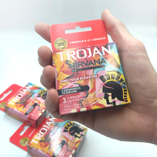 Trojan Nirvana Collection – Set de 3 Condones con Sensaciones Variadas