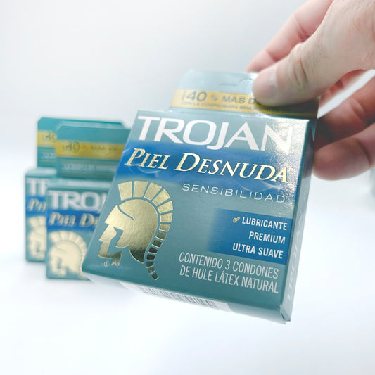 Trojan Piel Desnuda – Condones Ultrafinos para Máxima Sensibilidad (3 Condones)