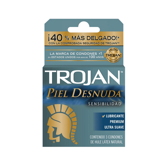 Trojan Piel Desnuda – Condones Ultrafinos para Máxima Sensibilidad (3 Condones)