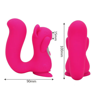 Succionador de Clítoris de Ardilla con Cola Vibradora – Recargable USB (10 cm)