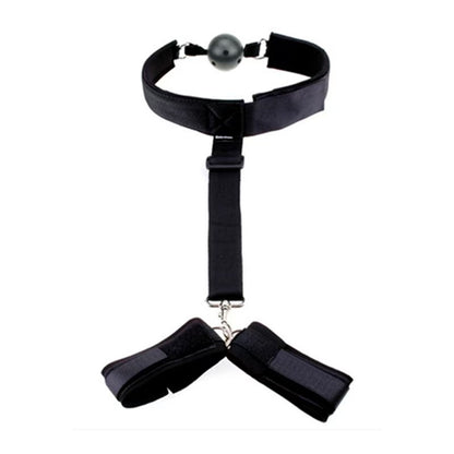 Kit de Restricción BDSM – Collar con Correa, Mordaza y Esposas para Muñecas