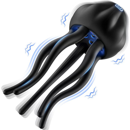 Anillo Vibrador Estimulador con Tentáculos – Recargable USB (9.2 cm)