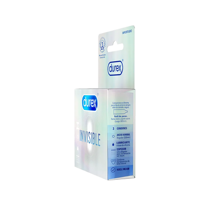 Durex Invisible – Condones Ultrafinos para Máxima Sensibilidad (3 Condones)