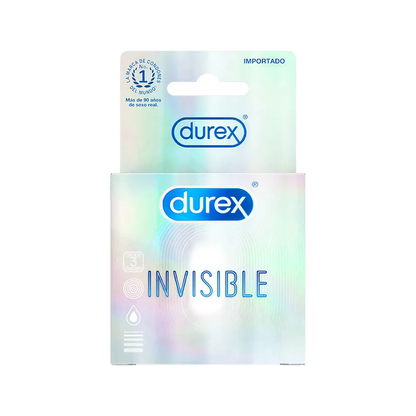Durex Invisible – Condones Ultrafinos para Máxima Sensibilidad (3 Condones)