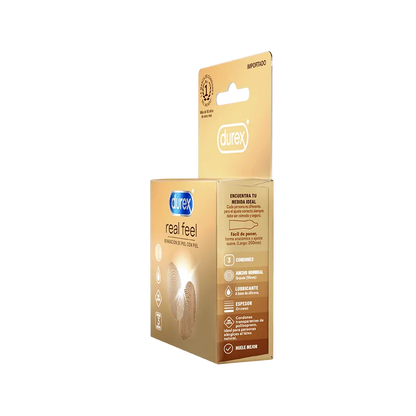 Durex Real Feel – Condones Ultradelgados Sin Látex (3 Condones)