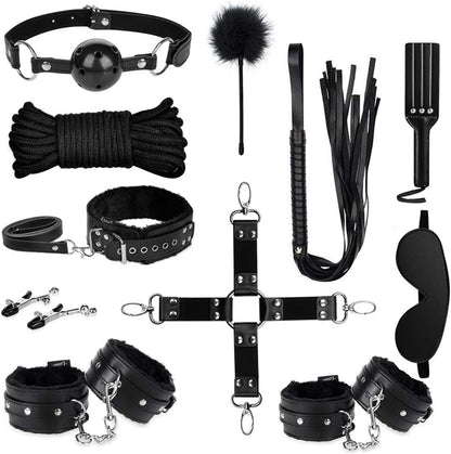 Set Completo de Bondage BDSM – 11 Piezas de Restricción y Estimulación