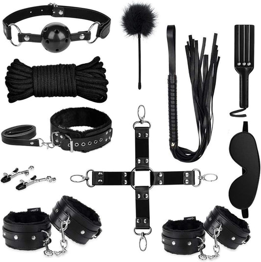 Set Completo de Bondage BDSM – 11 Piezas de Restricción y Estimulación