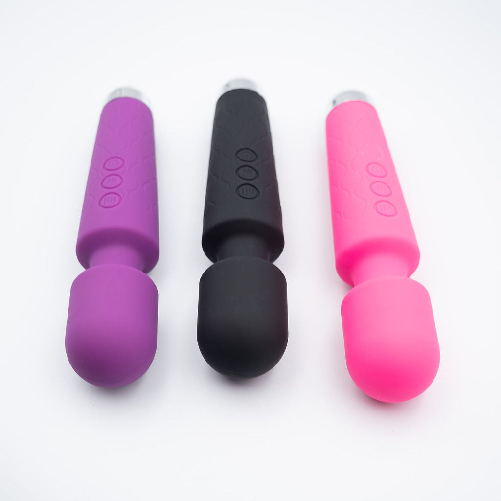 Vibrador Estilo Wand – Cabeza Redondeada, Carga Rápida, USB