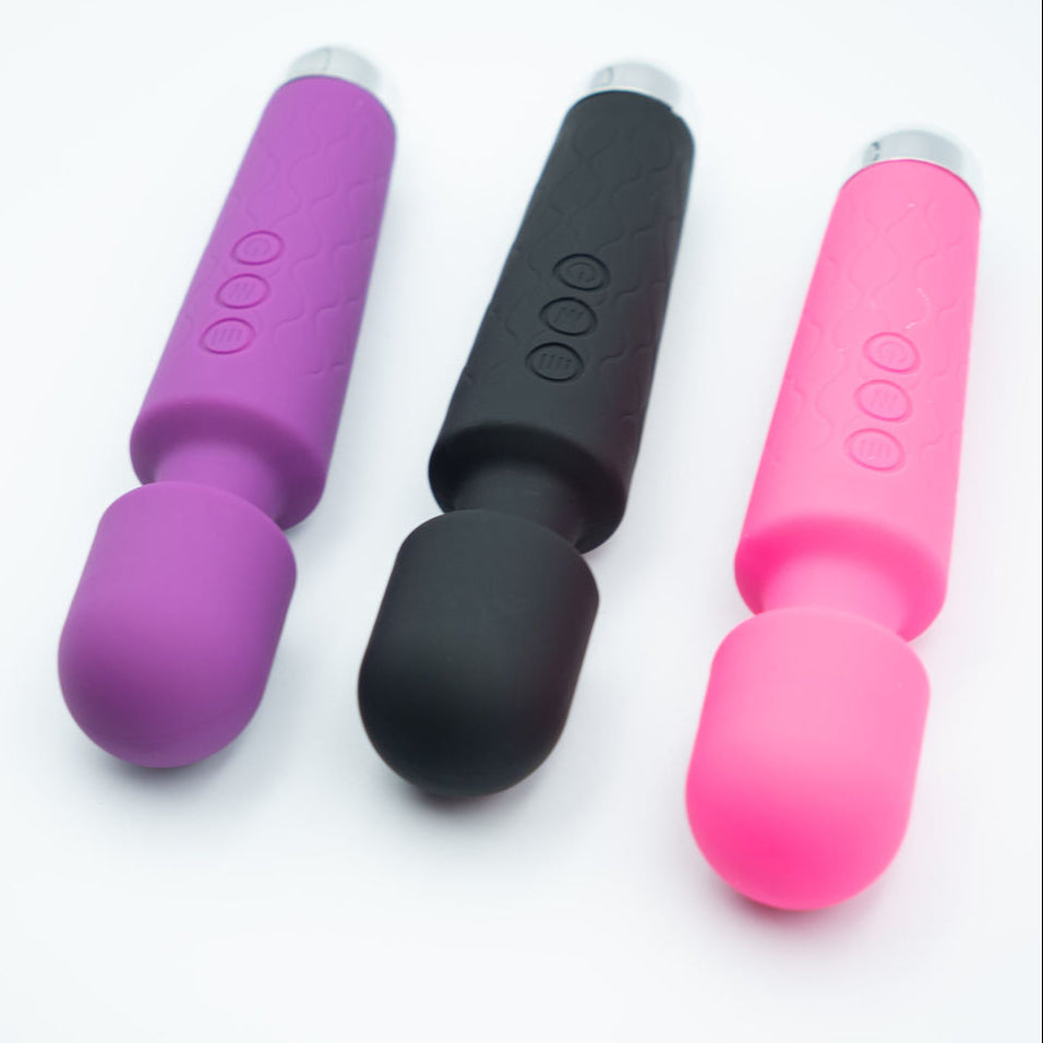 Vibrador Estilo Wand – Cabeza Redondeada, Carga Rápida, USB