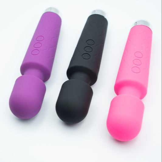 Vibrador Estilo Wand – Cabeza Redondeada, Carga Rápida, USB
