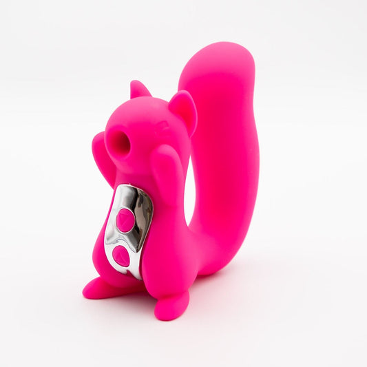 Succionador de Clítoris de Ardilla con Cola Vibradora – Recargable USB (10 cm)