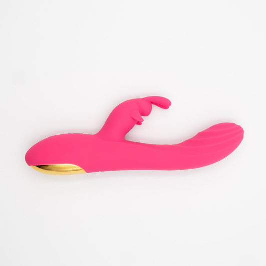 Vibrador Doble Estimulación Tipo Conejo con Orejitas  – 21 cm, Recargable USB