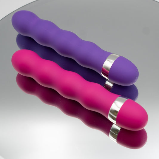 Vibrador Estimulador de Punto G – Diseño Ondulado, Funciona con batería AAA, incluida