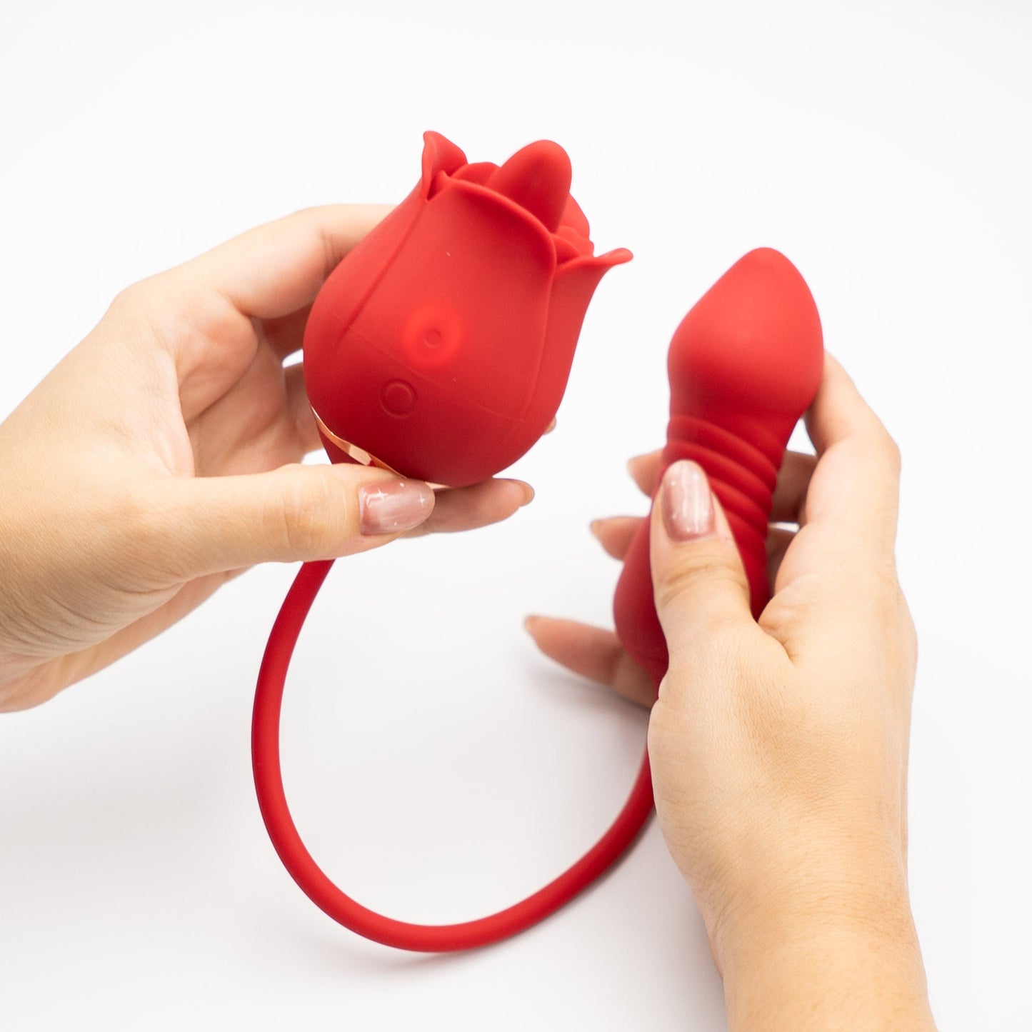 Vibrador Rosa de Doble Estimulación con Lengua – Clítoris y Punto G, Recargable USB