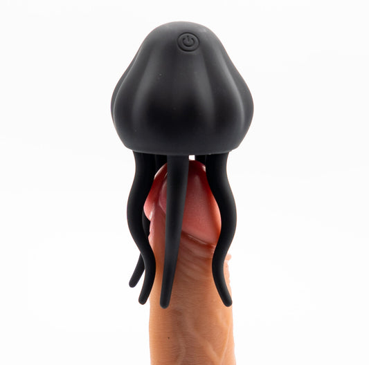 Anillo Vibrador Estimulador con Tentáculos – Recargable USB (9.2 cm)
