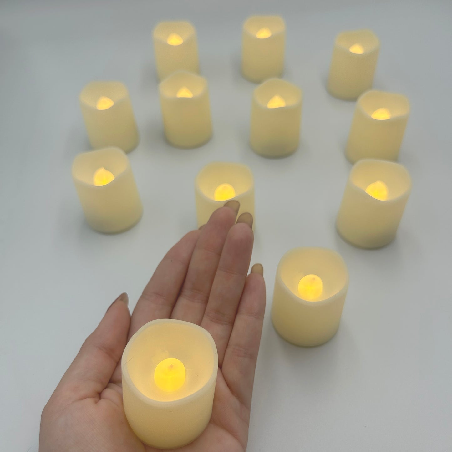 Set de 12 Velas LED (200 horas de Luz Cálida) para Ambientes Sensoriales
